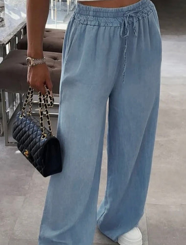 NEW Tencel Denim wide leg Trousers - 2 shades