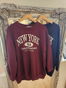 New 'New York' sweatshirt - 2 colours