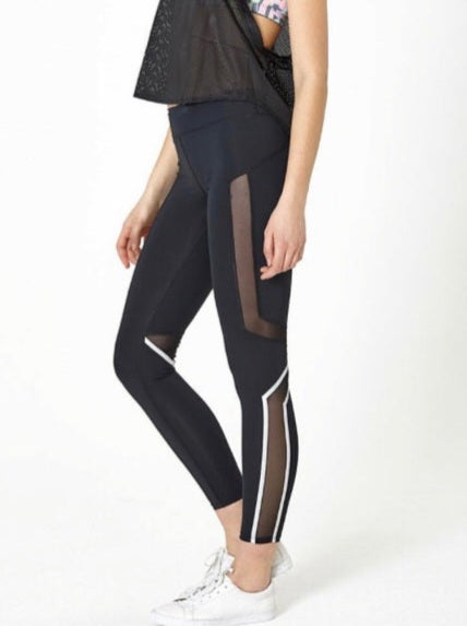 Black reflective Gym/running Leggings