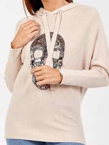 Light skull knitted Hoodie