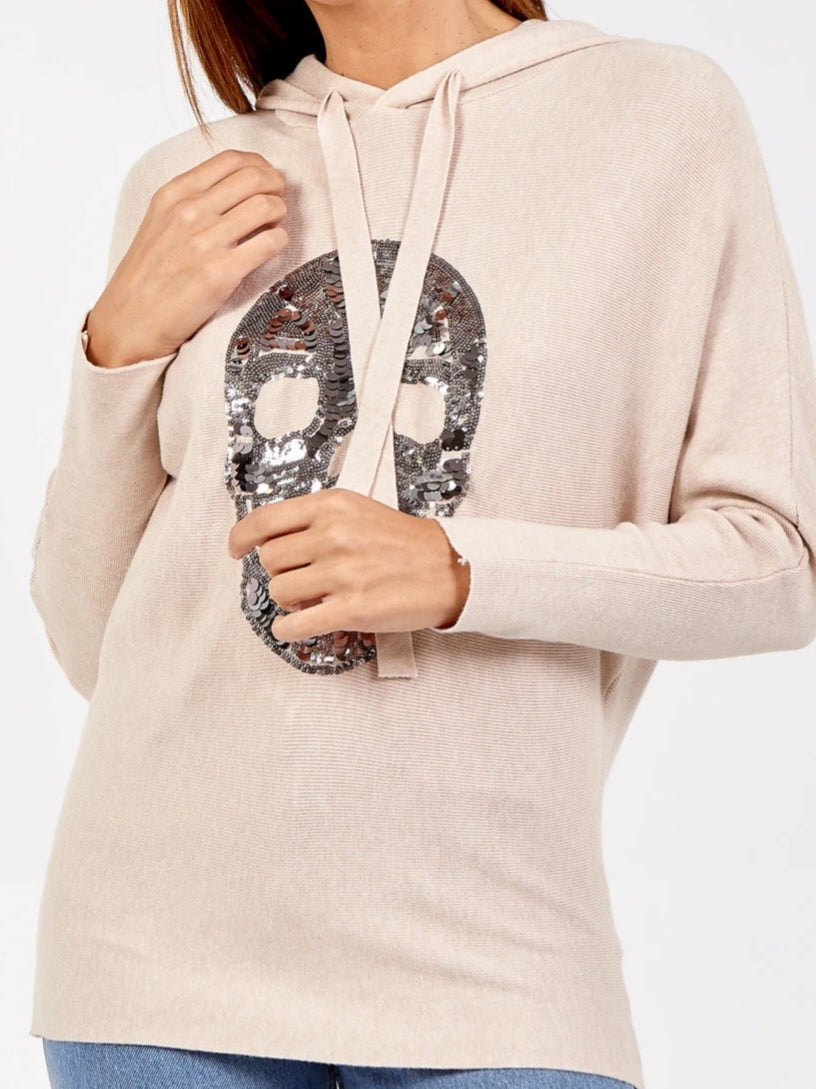 Light skull knitted Hoodie