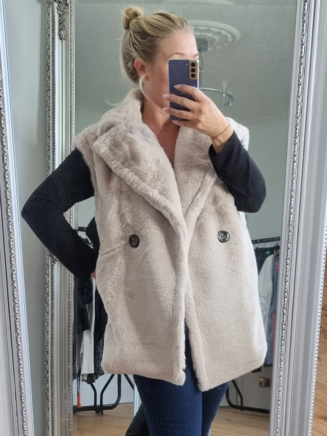 Cream teddy Gilet