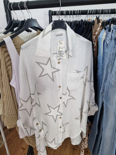 Linen star white Shirt