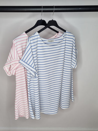 Pink Sailor stripe T-shirt