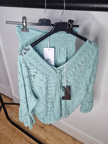 Sage Billie lace Co-ord