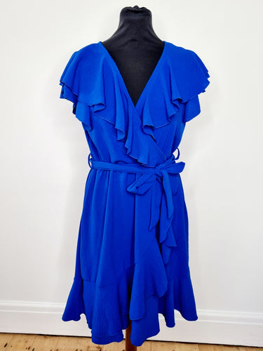 Royal blue frill Dress