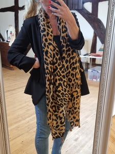 Camel leopard Scarf