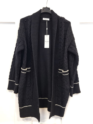 Black college Cardigan
