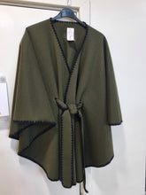Load image into Gallery viewer, Darcey piped trim Khaki Cape