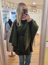 Load image into Gallery viewer, Darcey piped trim Khaki Cape