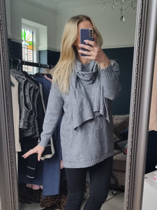 Cable knitted Jumper with scarf