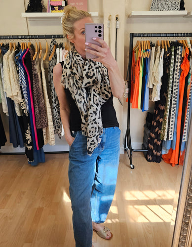 Taupe animal print Scarf