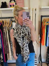 Load image into Gallery viewer, Taupe animal print Scarf