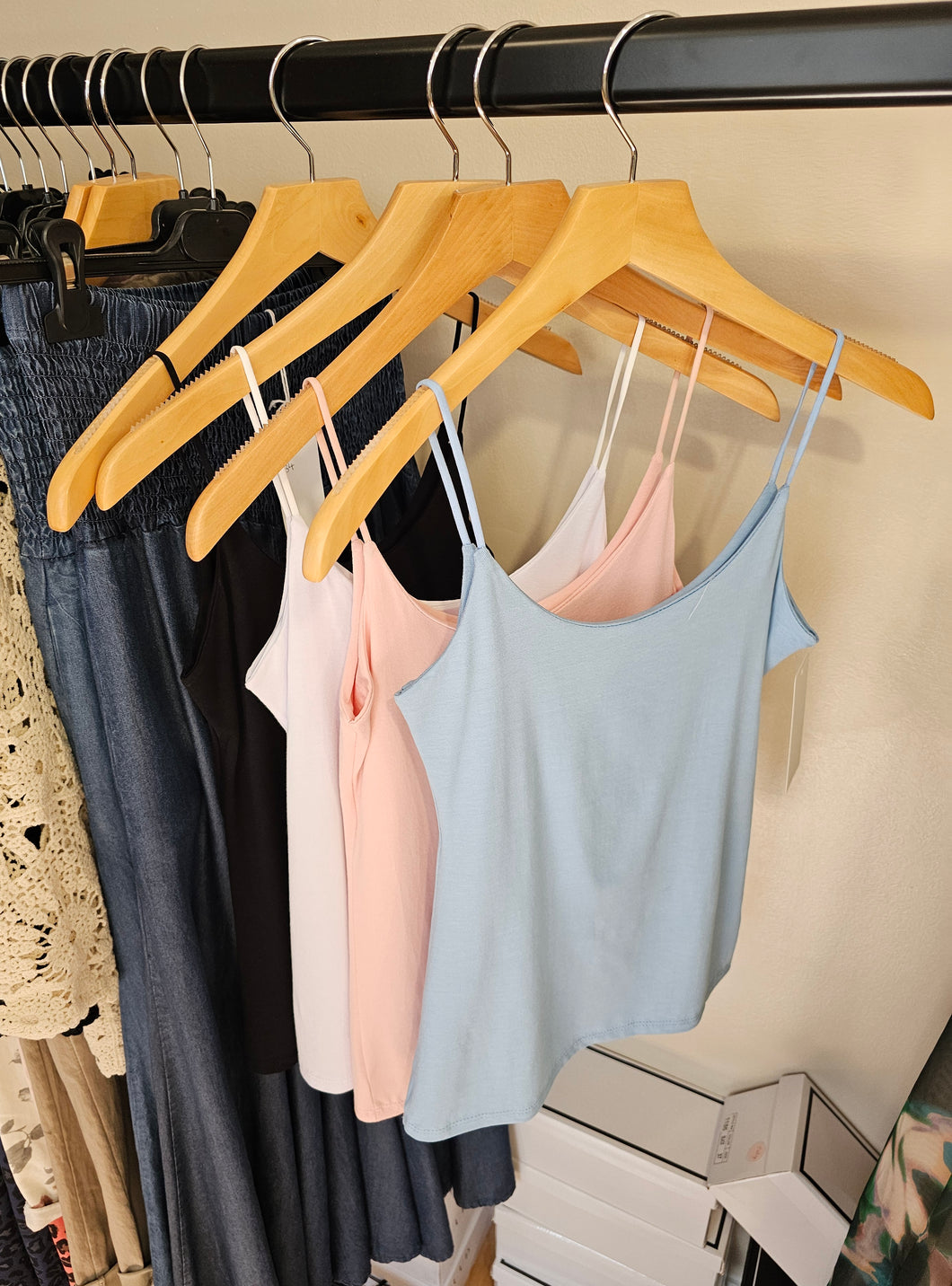 Thin strap vest Top - 4 colours