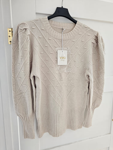 New beige bobble Jumper