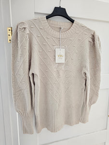 New beige bobble Jumper