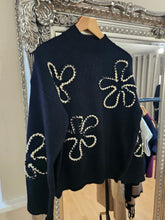 Load image into Gallery viewer, New flower embroidered Jumpers - 2 sizes &amp; colours