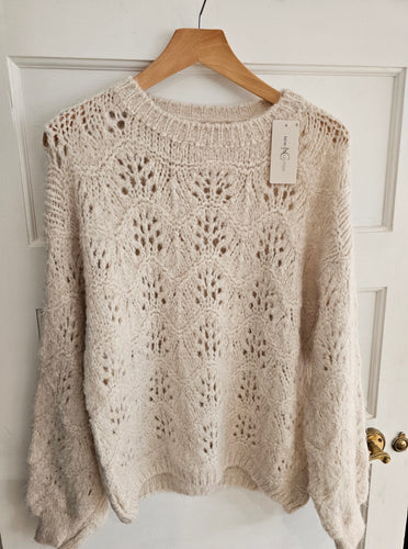 NEW beige textured Jumper