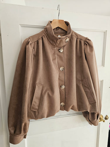 NEW Taupe suede look Jacket
