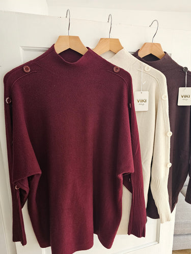NEW button knit Jumpers - 3 colours