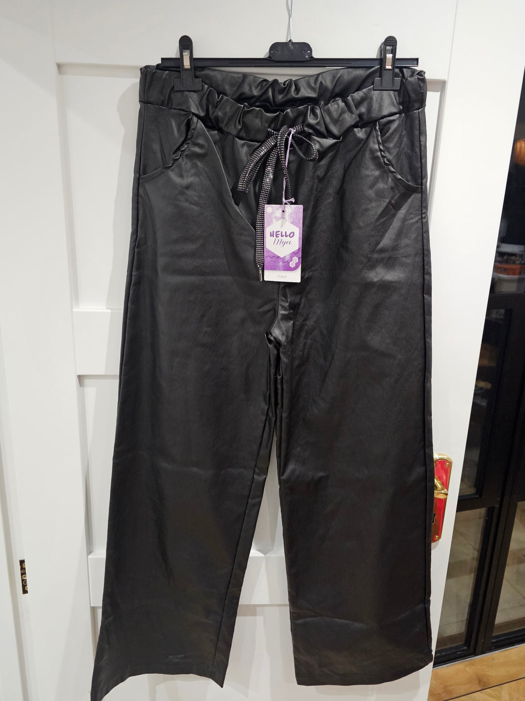 New wide leg leather look Magic Trousers
