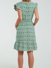 Load image into Gallery viewer, Green boho Dress