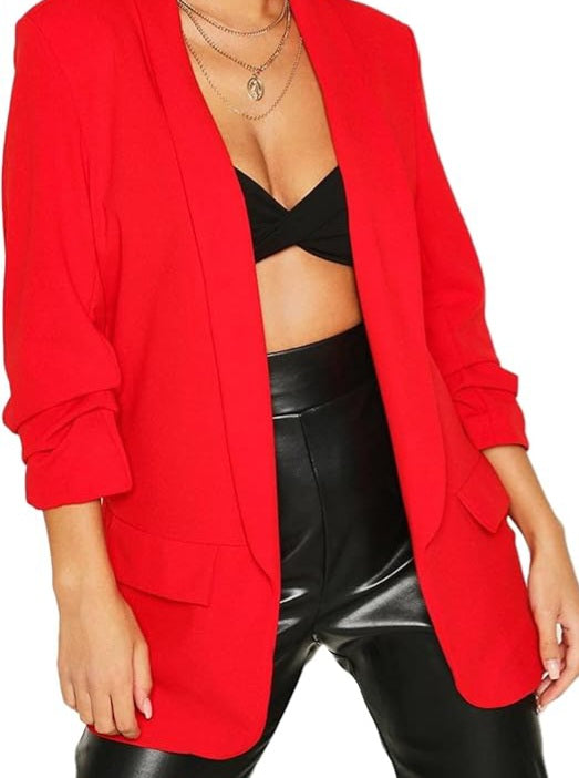 NEW COLOUR Red Soft Blazer