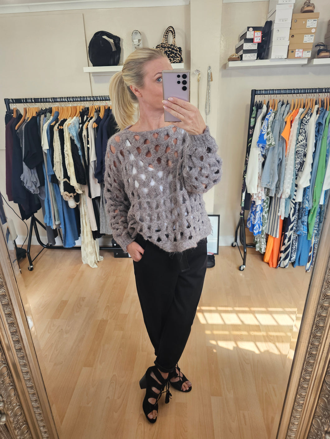 NEW taupe Lottie loop Knit