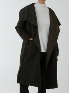 Khaki waterfall Coat