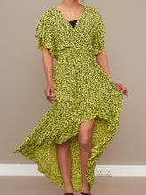 Load image into Gallery viewer, Lucie animal print frill Maxi Dress