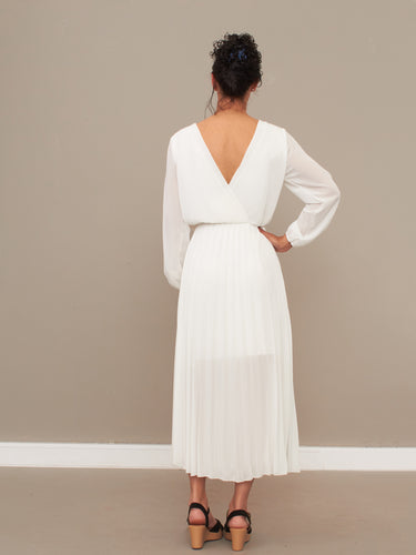 White wrap effect Dress