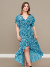 Load image into Gallery viewer, Lucie animal print frill Maxi Dress