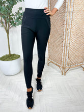 Load image into Gallery viewer, Black stretch Treggings