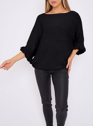 New black Betty frill Jumper