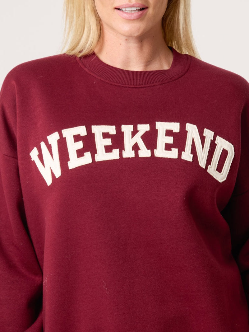 New berry Weekend lounge Sweatshirt