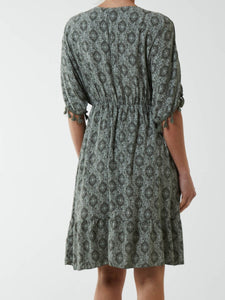Khaki Boho Dress short