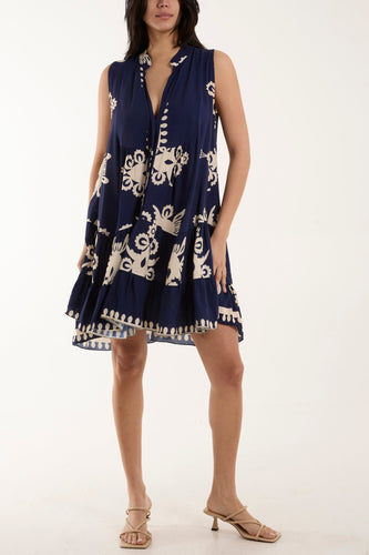 Navy folke S/S Dress