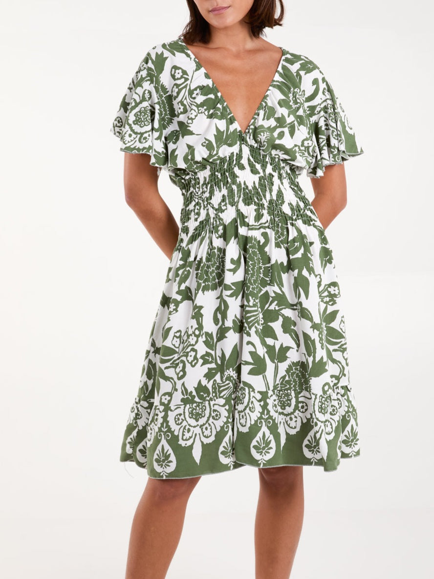 NEW Khaki Floral angel Dress