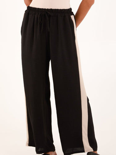 Side stripe Wide leg Trousers