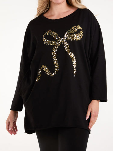 New bow sequin Top