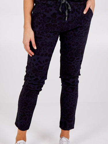 Navy leopard print Magic Trousers- size 1