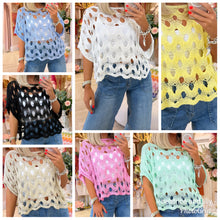 Load image into Gallery viewer, NEW cotton Crochet Jumpers - 7 colours