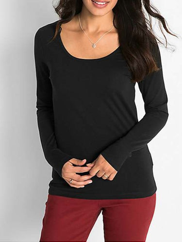 New black Zara long sleeved round neck Top