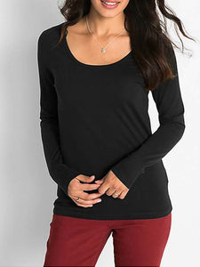 New black Zara long sleeved round neck Top