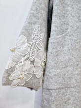 Load image into Gallery viewer, New Grey applique Cardigan