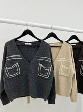 Load image into Gallery viewer, New beige stitch pocket Cardigan