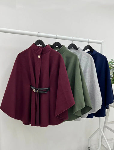Berry belted Cape