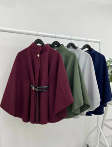 Berry belted Cape