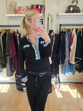 Load image into Gallery viewer, New denim trim Top