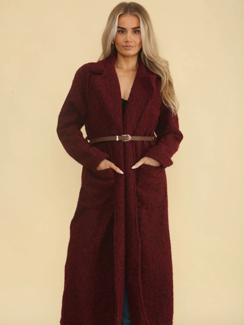 NEW Berry soft belted Jacket